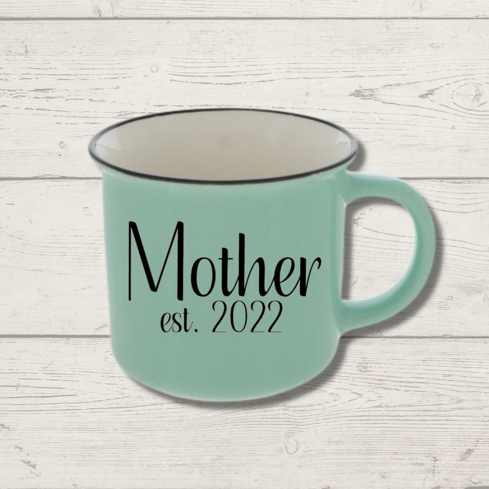 Mother est. 2022 Pastel Ceramic Mug